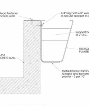 Parking Structure Fiberglass Outdoor Planters | The Chandler Company ...